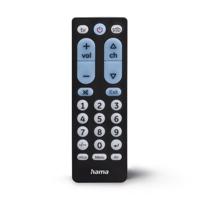 Universele afstandsbediening TV, infrarood, voor 2 apparaten, grote toetsen, leerbaar - thumbnail