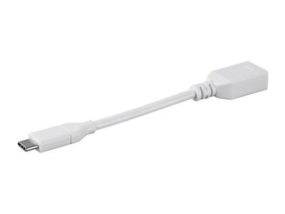 Monoprice USB & Lightning-kabel - 0,15 Meter - Wit | 3,1 USB-C naar USB-A Female Gen 1, 3A, 5 Gbps, te gebruiken met Samsung Galaxy S9 S8 Note 8, Pixel, LG V30 G6 G5 - Selecteer serie