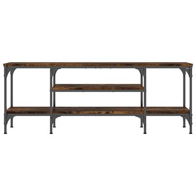 Tv-meubel 121x35x45 cm bewerkt hout en ijzer gerookt eikenkleur Tv-meubel 121x35x45 cm bewerkt hout en ijzer gerookt eikenkleur