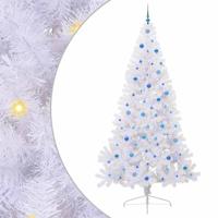 Kunstkerstboom met 300 LED Wit 240 cm PVC en staal - thumbnail