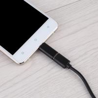 USB-C/type-C vrouwelijke naar micro USB male converter adapter (zwart) - thumbnail