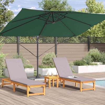 VidaXL Parasol groen 351 x 250 x 260 cm polyester en aluminium