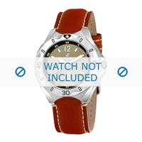 Calypso horlogeband K5154-3 Leder Cognac 21mm + wit stiksel - thumbnail