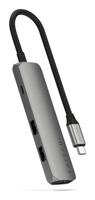 Satechi USB-C 4-in-1 Slim multiport adapter (4K) - Space Grey - thumbnail