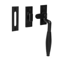 De Oude Deurklink Raamsluiting Deco, verstevigd, mat zwart, rechts - thumbnail