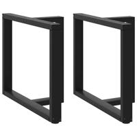 Eettafelpoten 2 st T-vormig 90x35x(72-73) cm staal zwart - thumbnail