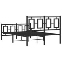 Bedframe met hoofd- en voeteneinde metaal zwart 120x190 cm - thumbnail