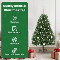 VidaXL Kunstkerstboom met 150 led groen 120 cm pvc en metaal - thumbnail