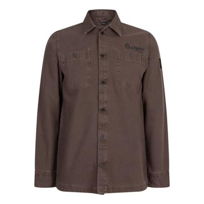Shirt Jacket washed Canvas Ash Brown