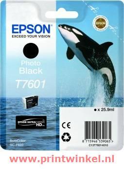 Originele inktcartridge Epson T7601 Zwart