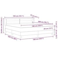 Boxspringbed met matras met hoofdeinde Crème 180 x 200 cm Stof - thumbnail