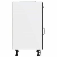 Keuken onderkast Kalmar bewerkt hout zwart - thumbnail