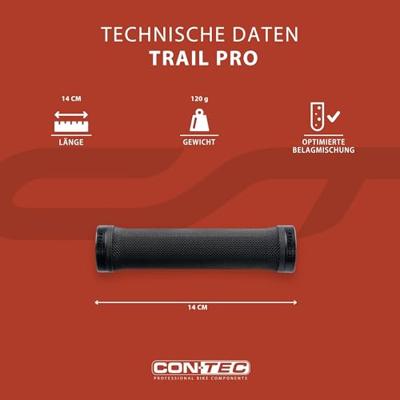 CONTEC "trail pro" handvat ct grips trail pro 135 mm, black