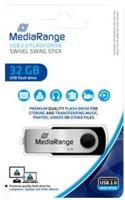 MediaRange MR911 USB flash drive 32 GB USB Type-A / Micro-USB 2.0 Zwart, Zilver - thumbnail