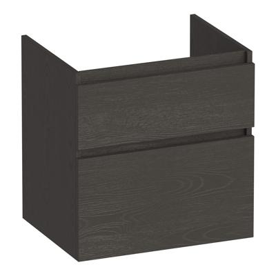 Brauer Delight - Onderkast - 60 cm - met 2 Softclose Lades Greeploos en 1 Sifon Uitsparing - Timber Anthracite