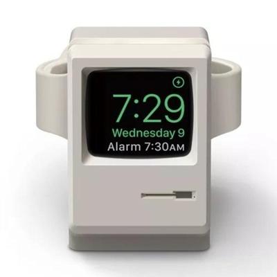 Retro stijl silicagel Apple Watch Dock Stand houder Station(Grey) opladen