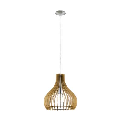 Eglo HanglampTindori 38cm lichtbruin hout - 96258