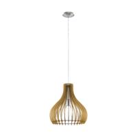 Eglo HanglampTindori 38cm lichtbruin hout - 96258 - thumbnail