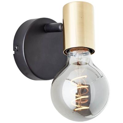 Brilliant WandlampjeKerry zwart met goud - 99714/72