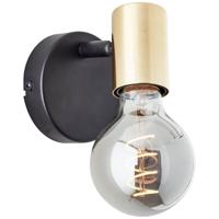 Brilliant WandlampjeKerry zwart met goud - 99714/72 - thumbnail