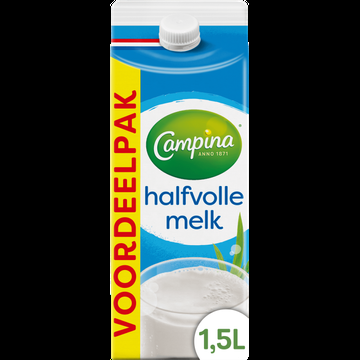 Campina Halfvolle Melk Voordeelpak 1,5 L bij Jumbo