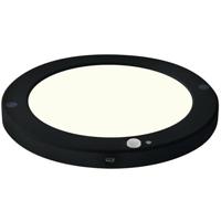 LED Plafondlamp met Bewegingssensor + Dag en Nacht Sensor - 18W - Natuurlijk Wit 4000K - 360° Zichthoek - Opbouw/Inbouw - Rond - Mat Zwart - thumbnail
