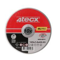 4tecx Doorslijpschijf Mega-Line A60V BF41 125 x 1,0 x 22,23mm 10 stuks - thumbnail