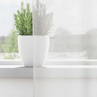 Gordijnen voile met doorvoertules 2 st wit - thumbnail