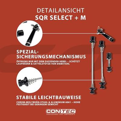CONTEC snelspanner set "sqr+ m" ct qr set sqr select+ m black