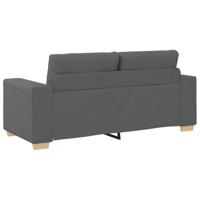 Loveseat bank 140 cm stof donkergrijs - thumbnail