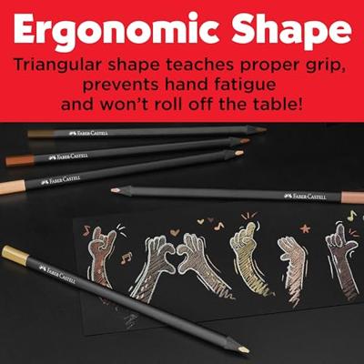 Faber Castell Kleurpotlood Black Edition - 12 stuks huidskleurtinten