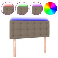 Hoofdbord LED 90x5x78/88 cm stof taupe - thumbnail
