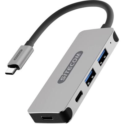 Sitecom CN-384 USB-C Hub 4 Port | USB-C naar 2X USB-C + 2X USB Port Adapter - voor MacBook Pro/Air, Chromebook en andere USB type C apparaten