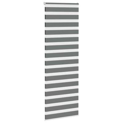 Zebra rolgordijn 75x200 cm stofbreedte 70,9 cm donkergrijs