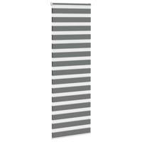 Zebra rolgordijn 75x200 cm stofbreedte 70,9 cm donkergrijs - thumbnail