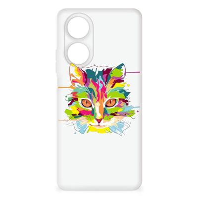 OPPO A58 4G Telefoonhoesje met Naam Cat Color OPPO A58 4G Telefoonhoesje met Naam Cat Color