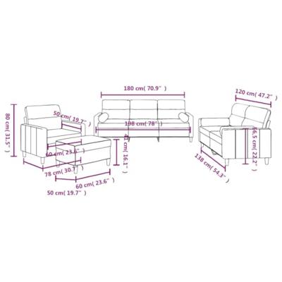 4-delige Loungeset met kussens stof donkergrijs