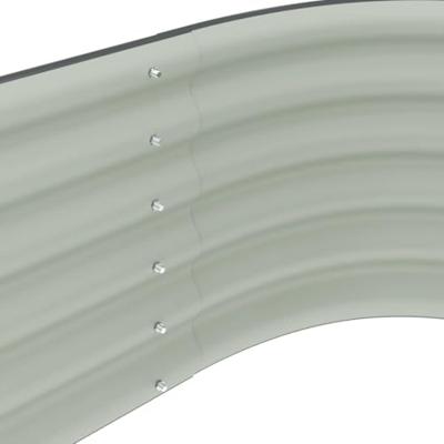 VidaXL Plantenbak verhoogd 320x80x44 cm gegalvaniseerd staal grijs