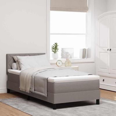 Boxspringbed met matras met matras Taupe 90 x 190 cm Stof