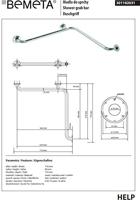 Handgreep Douche Sapho Handicap 67x67 cm Roestvrij Staal - thumbnail