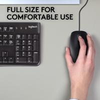 Logitech B110 Muis USB Optisch Zwart 3 Toetsen 1000 dpi Geluidsarme toetsen - thumbnail