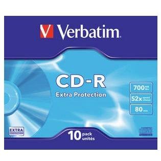 VERBATIM CD-R Extra Protection Slimcase 10 stuks VERBATIM CD-R Extra Protection Slimcase 10 stuks