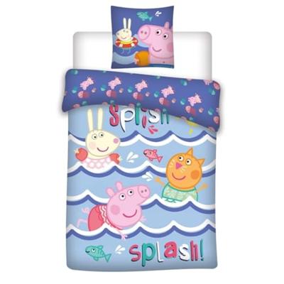 Peppa Pig dekbedovertrek Splash 140 x 200 cm - 65 x 65 cm - katoen