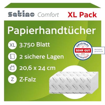 Handdoek satino pt2 comfort 2laags 206x240mm wit