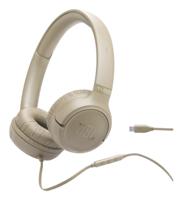 JBL Tune 530 C Comfort Fit bedrade on-ear koptelefoon met microfoon, JBL Pure Bass-geluid, EQ-presets, USB-C-connectiviteit, opvouwbaar ontwerp en knoopresistente kabel, mocha mousse - thumbnail