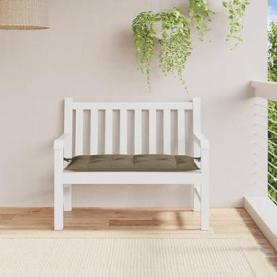 VidaXL Tuinbankkussen 100x50x7 cm stof gemêleerd taupe