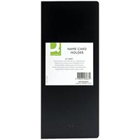 Q-CONNECT visitekaartenmap, Ft 11 x 26 cm, voor 96 kaarten, zwart - thumbnail