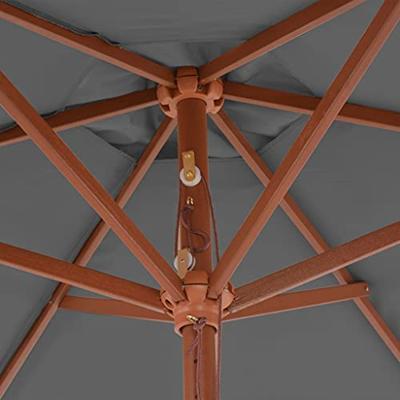 Parasol met houten paal 270 cm antraciet - thumbnail