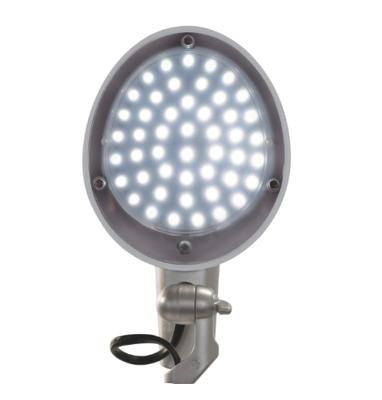 MAULstorm bureaulamp, LED, op voet, zilver