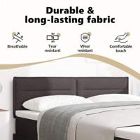 Hoofdbord met hoofdeinde Donkerbruin 160 cm Nep Leer - thumbnail